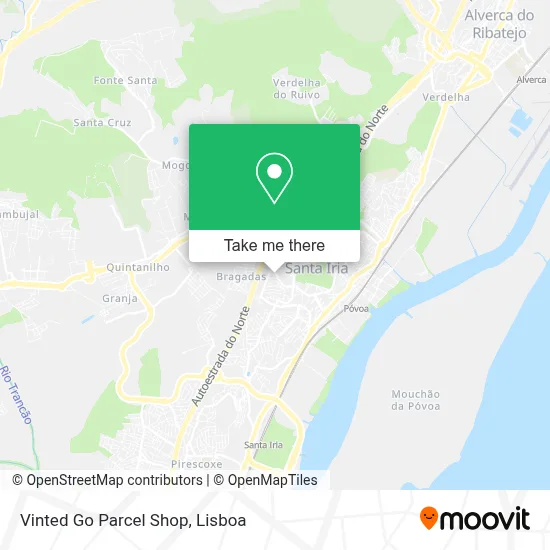 Vinted Go Parcel Shop map