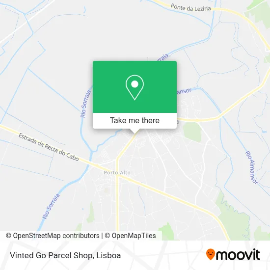 Vinted Go Parcel Shop map
