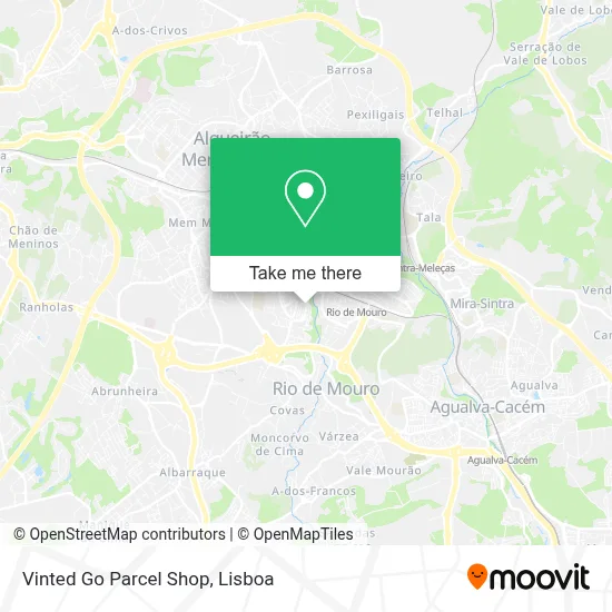 Vinted Go Parcel Shop map