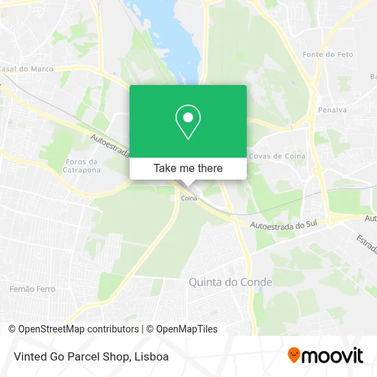 Vinted Go Parcel Shop map