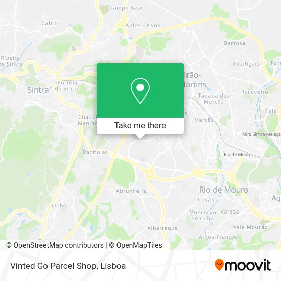 Vinted Go Parcel Shop map
