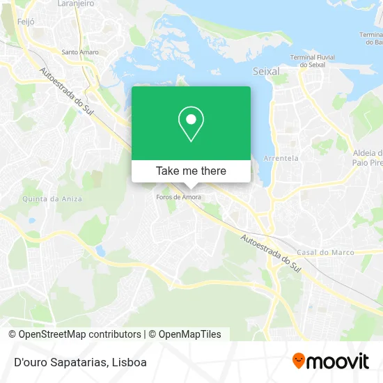 D'ouro Sapatarias map