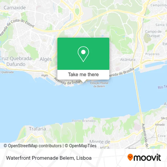 Waterfront Promenade Belem map