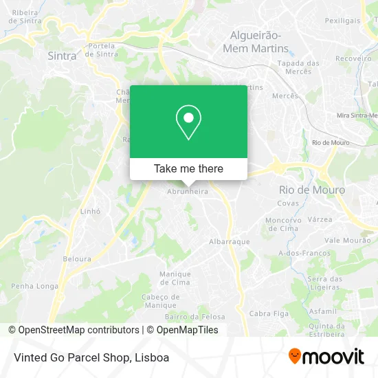 Vinted Go Parcel Shop map