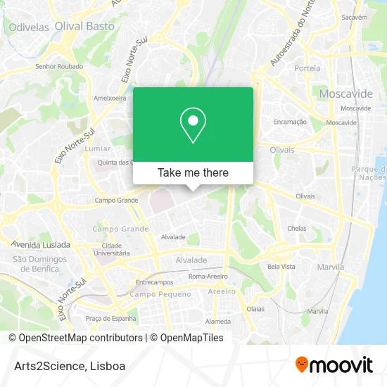 Arts2Science map