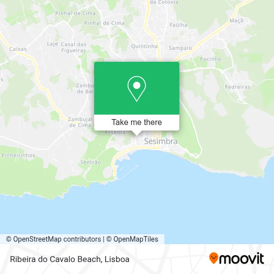 Ribeira do Cavalo Beach map