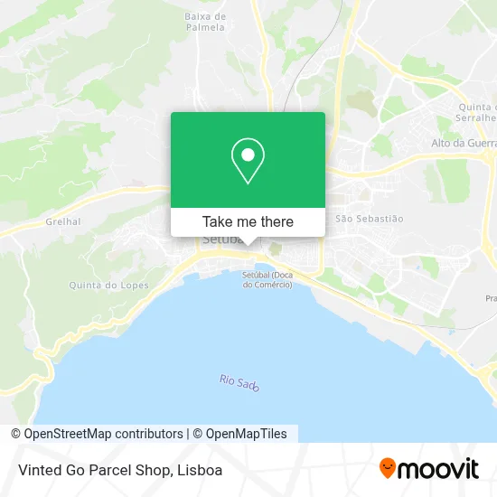 Vinted Go Parcel Shop map