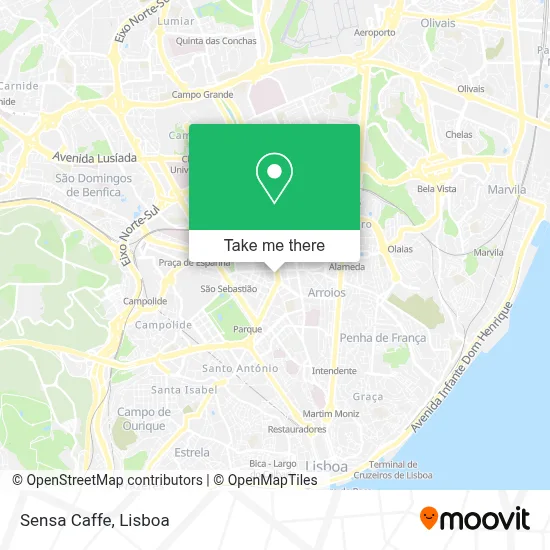 Sensa Caffe map