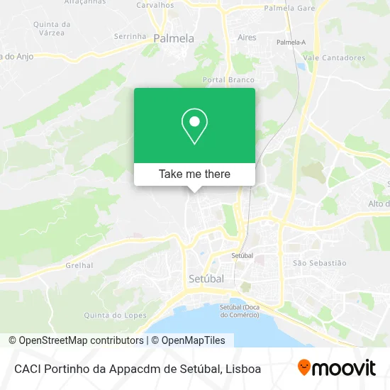 CACI Portinho da Appacdm de Setúbal map