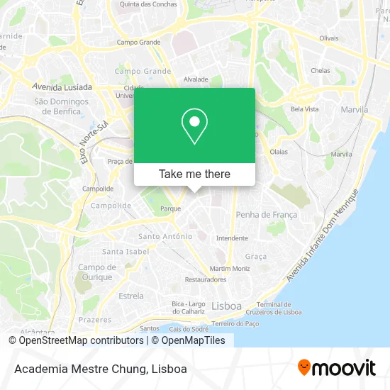 Academia Mestre Chung map
