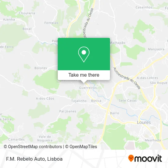 F.M. Rebelo Auto map
