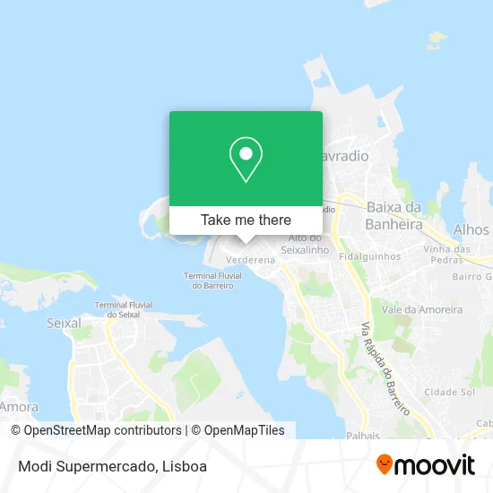 Modi Supermercado map