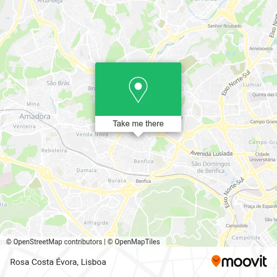 Rosa Costa Évora map