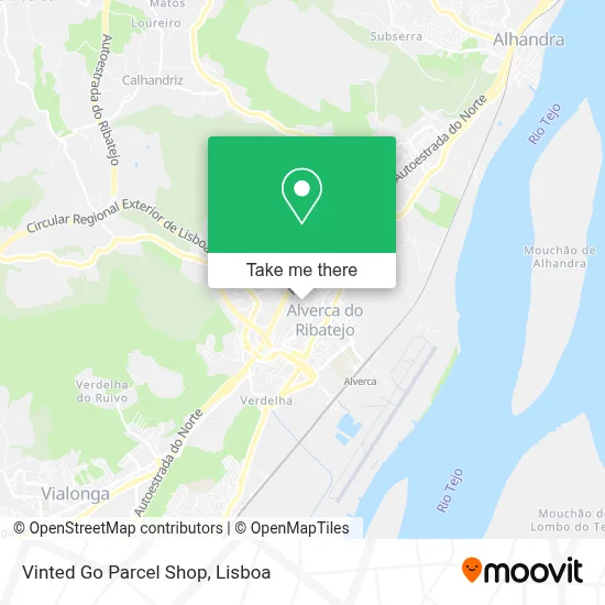 Vinted Go Parcel Shop map