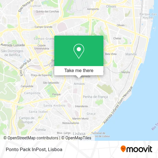 Ponto Pack InPost map