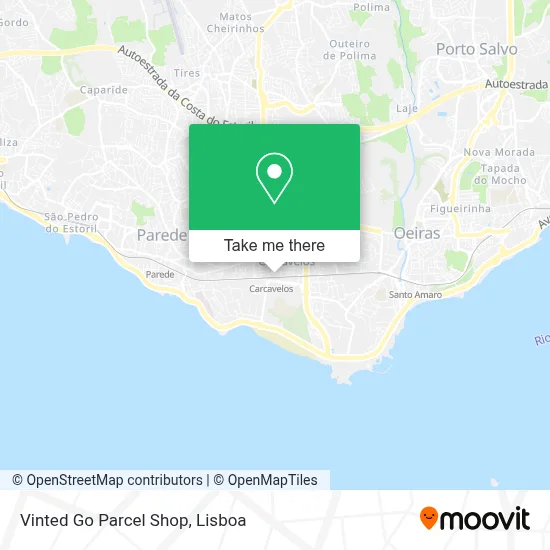 Vinted Go Parcel Shop map