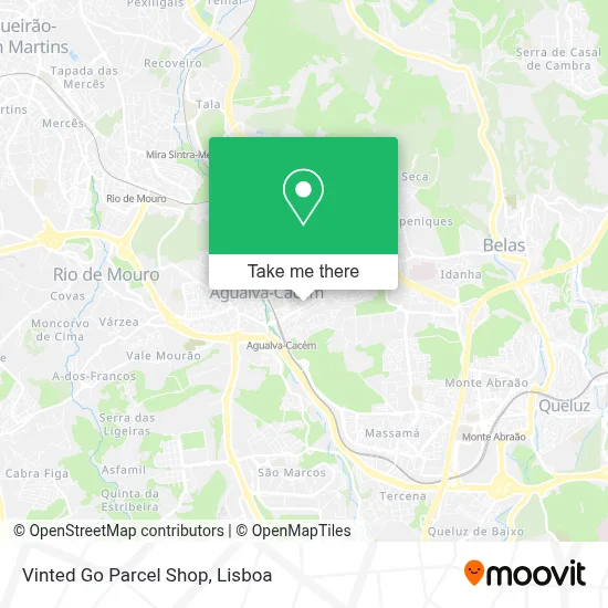 Vinted Go Parcel Shop map