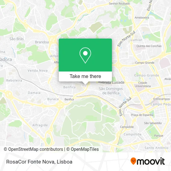 RosaCor Fonte Nova map