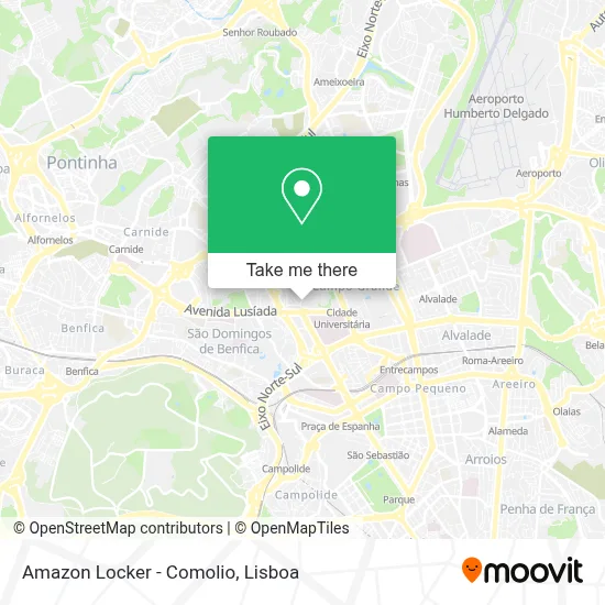 Amazon Locker - Comolio map