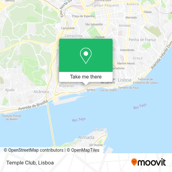 Temple Club map