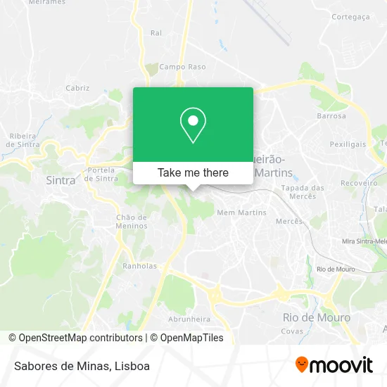 Sabores de Minas map