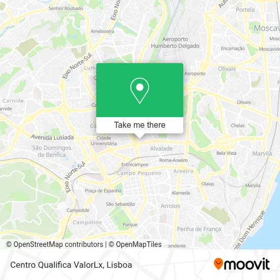 Centro Qualifica ValorLx map