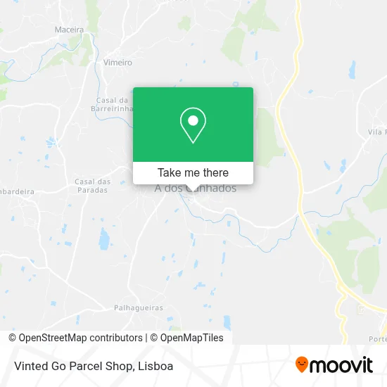 Vinted Go Parcel Shop map