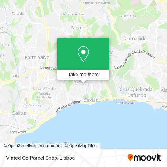 Vinted Go Parcel Shop map