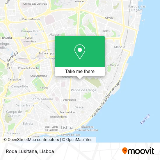 Roda Lusitana map