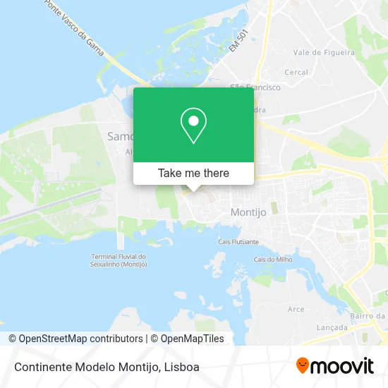 Continente Modelo Montijo map