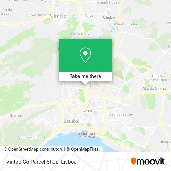 Vinted Go Parcel Shop map