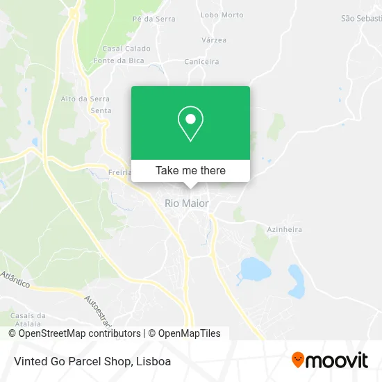 Vinted Go Parcel Shop map