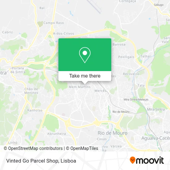 Vinted Go Parcel Shop map