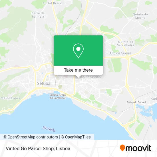 Vinted Go Parcel Shop map