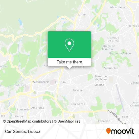 Car Genius map