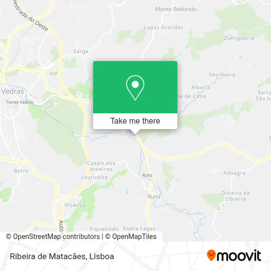 Ribeira de Matacães map