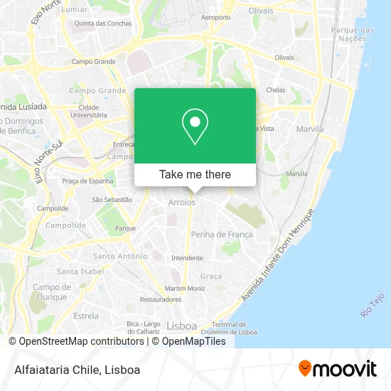 Alfaiataria Chile map