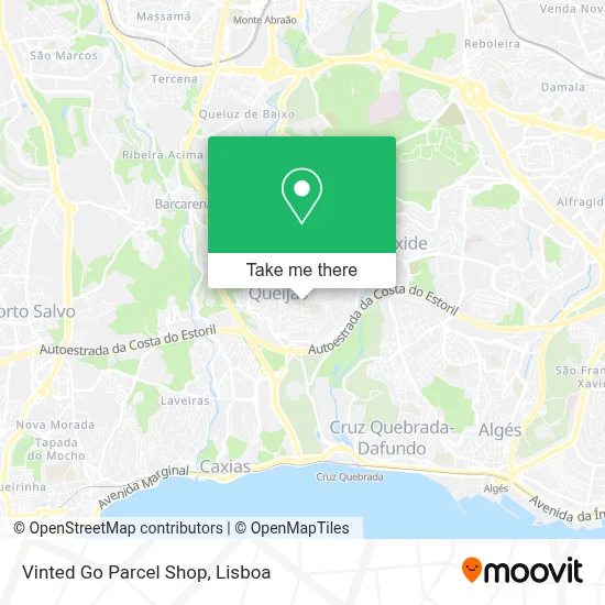 Vinted Go Parcel Shop map