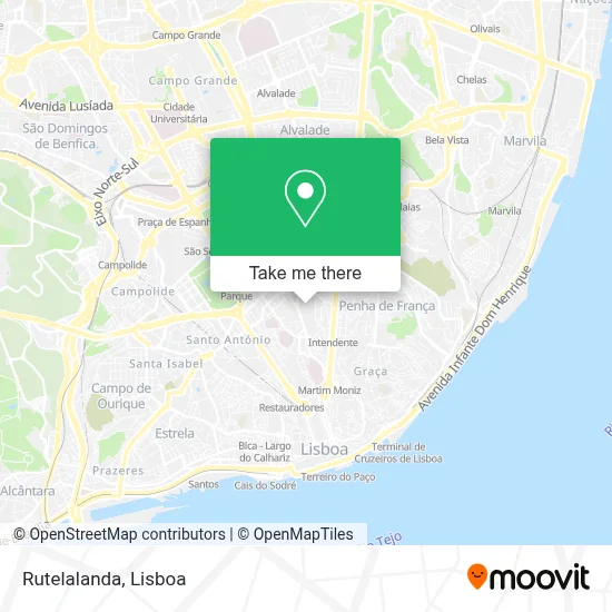 Rutelalanda mapa