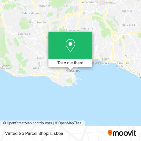 Vinted Go Parcel Shop map