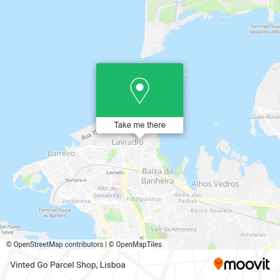 Vinted Go Parcel Shop map