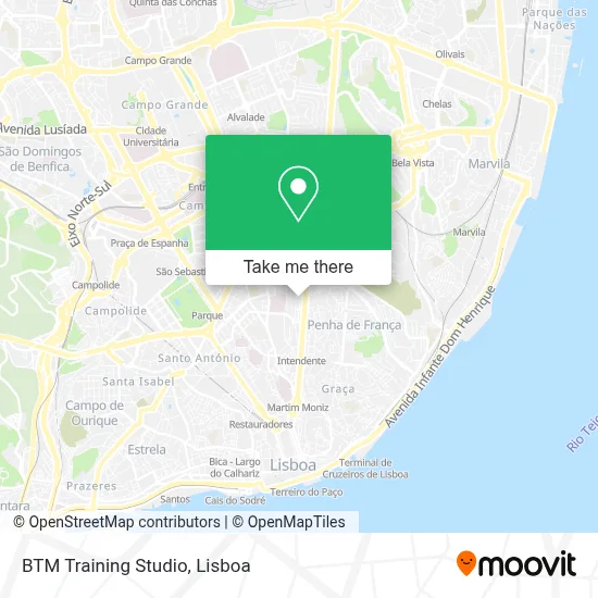 BTM Training Studio map