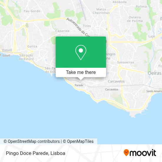 Pingo Doce Parede mapa