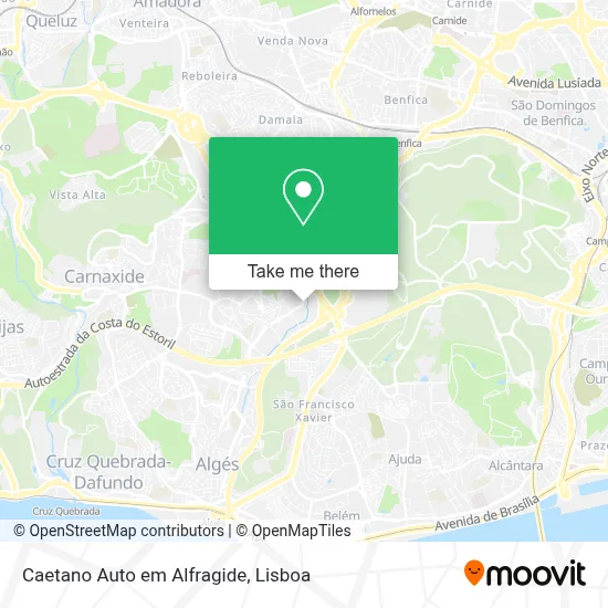 Caetano Auto em Alfragide map