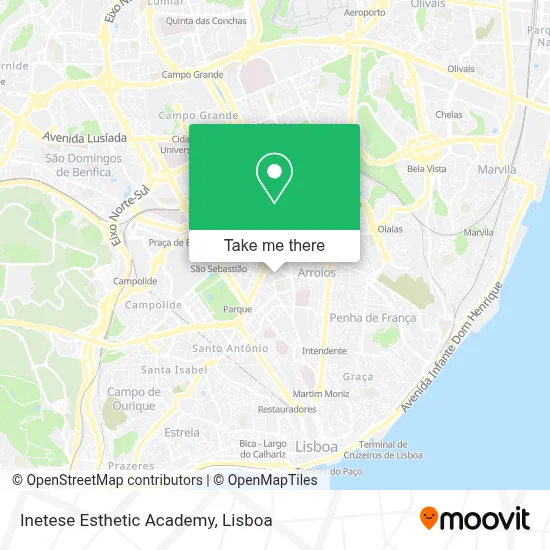 Inetese Esthetic Academy map