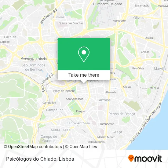 Psicólogos do Chiado map