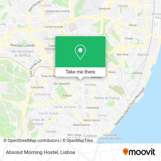 Absolut Morning Hostel map
