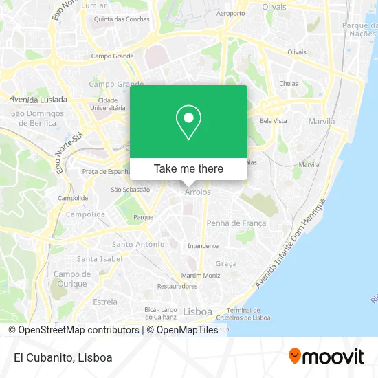 El Cubanito map