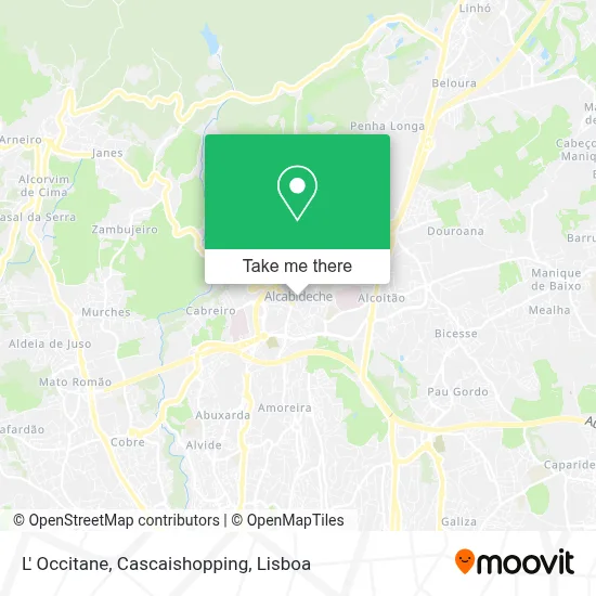 L' Occitane, Cascaishopping map