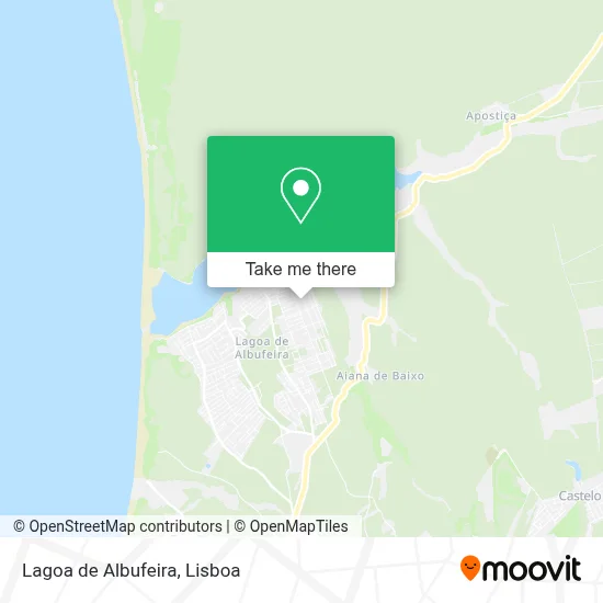 Lagoa de Albufeira mapa